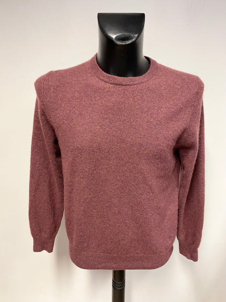 MARKS & SPENCER AUTOGRAPH PURE CASHMERE DEEP RASPBERRY JUMPER SIZE L