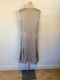 BROOKS BROTHERS SILVER GREY SILK SPECIAL OCCASION DRESS SIZE 16