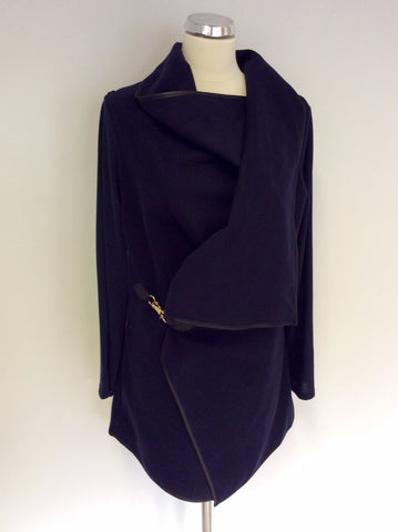 BRAND NEW IZABEL LONDON NAVY BLUE WATERFALL JACKET SIZE 10