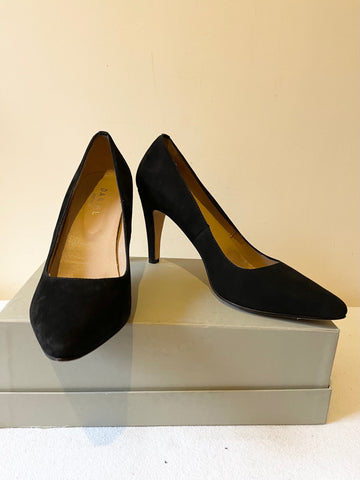 DANIEL BLACK SUEDE LEATHER SOLE HEELS SIZE 7/40