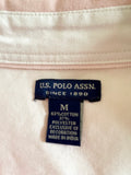 RALPH LAUREN US POLO ASSN PINK COTTON LONG SLEEVED SHIRT SIZE M