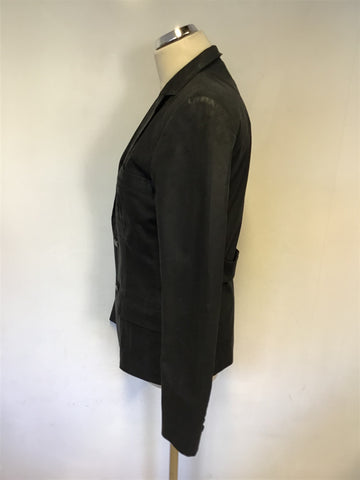 KARL LAGERFIELD BLACK WAX COATED JACKET SIZE L