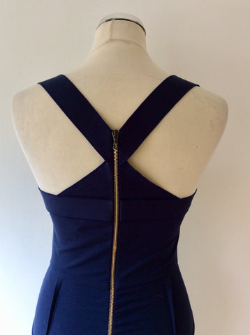 ROLAND MOURET LIMITED EDITION FOR SELFRIDGES NAVY BLUE DRESS SIZE 10