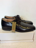 BRAND NEW MARKS & SPENCER COLLEZIONE BLACK LEATHER LACE UP SHOES SIZE 9/43