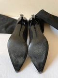 LK BENNETT BLACK SUEDE STRETCH SOCK BOOTS SIZE 7/40