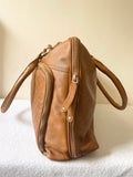 PATRICK COX LARGE TAN LEATHER SHOULDER/OFFICE/OVERNIGHT BAG