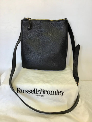 BRAND NEW RUSSELL & BROMLEY BLACK LEATHER LINCOLN CROSS BODY BAG