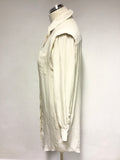ALL SAINTS MADISON IVORY SILK SHIRT DRESS SIZE 6 BUT WILL FIT LARGER