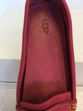 UGG FUSHIA PINK LEATHER LOAFER FLATS SIZE 6.5/39.5