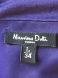 MASSIMO DUTTI PURPLE SILK HALTERNECK TIE DRESS SIZE 34 UK 8/10