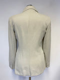 MARELLA CREAM WOOL BLEND TAILORED SKIRT SUIT SIZE 10