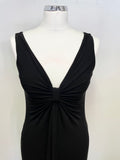 LK BENNETT BLACK SLEEVELESS LONG SPECIAL OCCASION/ EVENING DRESS SIZE 8