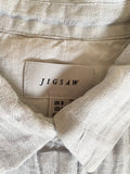 JIGSAW PALE BLUE LINEN SHORT SLEEVE SHIRT SIZE 8