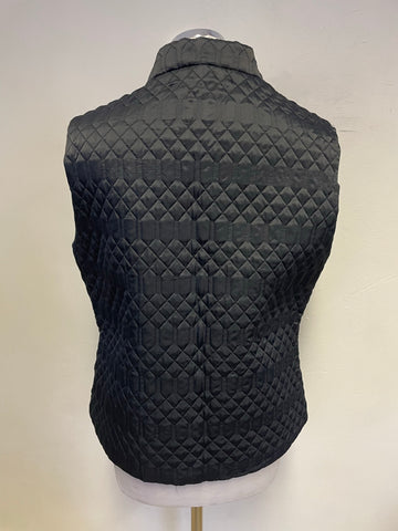 PLANET BLACK QUILTED SLEEVELESS GILET SIZE 14