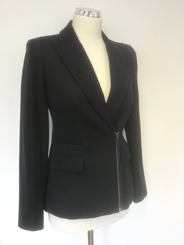 REISS NINETEEN SEVENTY ONE TYLER NAVY BLUE  OFF CENTRE ZIP FASTEN JACKET SIZE S