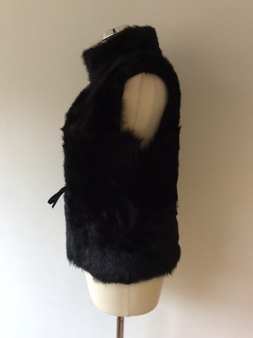 BRAND NEW CELTIC & CO 100% NATURAL BLACK SHEEPSKIN FUR LINED GILET