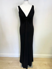 LK BENNETT BLACK SLEEVELESS LONG SPECIAL OCCASION/ EVENING DRESS SIZE 8