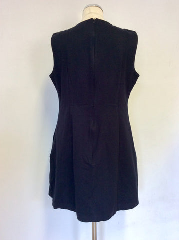 HOBBS NAVY BLUE SLEEVELESS FIT & FLARE MINI DRESS SIZE 14