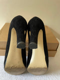 HOBBS BLACK SUEDE CROSS OVER STRAP HEELS SIZE 5.5/38.5