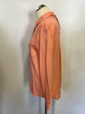 BRAND NEW JACK WILLS CORAL BAMBER SILK LONG SLEEVE SHIRT SIZE 10