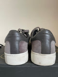MASSIMO DUTTI DARK GREY SUEDE & LEATHER SNEAKERS/ PLIMSOLS SIZE 6/39