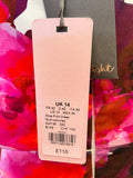 BRAND NEW PHASE EIGHT ALICE MULTICOLOURED FLORAL PRINT SLEEVELESS SHIFT DRESS SIZE 14