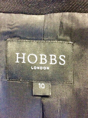HOBBS BLACK WOOL SUIT JACKET SIZE 10