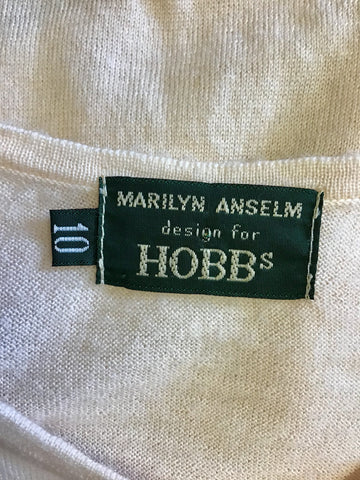 HOBBS PALE PINK SILK & COTTON 3/4 SLEEVE CARDIGAN SIZE 10