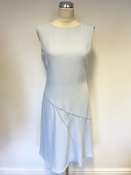 REISS LANA LIGHT BLUE SLEEVELESS SCOOP BACK A LINE DRESS SIZE 12