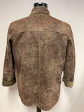 ZARA BROWN HIGH NECK ZIP & POPPER FASTEN JACKET SIZE M