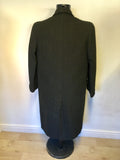 G.A. DUNN & CO DARK GREY CROMBIE CLOTH WOOL COAT SIZE 36R