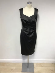 BRAND NEW ALEXON BLACK SATIN SPECIAL OCCASION DRESS SIZE 14