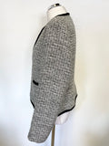 JAEGER BLACK & WHITE TWEED JACKET & SKIRT SUIT SIZE 14/16