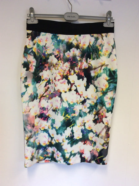 BRAND NEW COAST MULTI COLOURED FLORAL PRINT PENCIL SKIRT SIZE 12