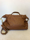 MULBERRY ALEXA OAK TAN BUFFALO LEATHER CROSS BODY STRAP SATCHEL BAG
