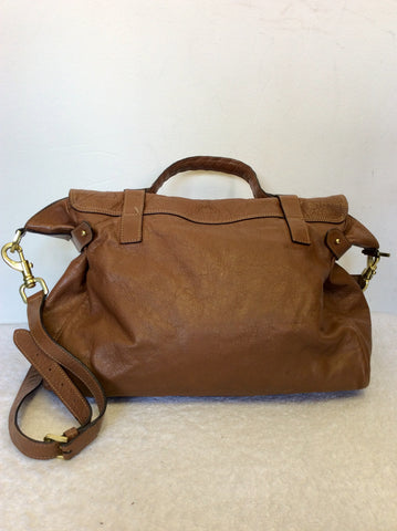 MULBERRY ALEXA OAK TAN BUFFALO LEATHER CROSS BODY STRAP SATCHEL BAG