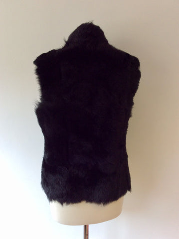 BRAND NEW CELTIC & CO 100% NATURAL BLACK SHEEPSKIN FUR LINED GILET