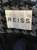 REISS GREY & BLACK CHECK PRINT JACKET SIZE 10