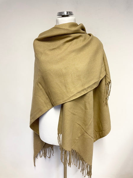 MARKS & SPENCER CAMEL & GOLD METALLIC WRAP ONE SIZE
