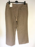 BRAND NEW LAURA ASHLEY CALICO LYMINGTON LINEN WIDE LEG TROUSERS SIZE 18