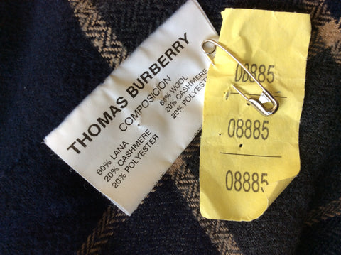 THOMAS BURBERRY DARK GREEN WOOL & CASHMERE ZIP UP JACKET SIZE XL