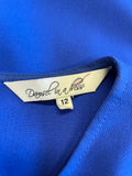 DAMSEL IN A DRESS ROYAL BLUE 3/4 SLEEVE SHIFT DRESS SIZE 12