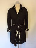 HOBBS BLACK,WHITE & GREY PRINT OR BLACK REVERSIBLE MAC SIZE 8