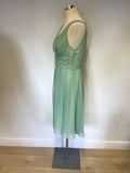 BRAND NEW LK BENNETT ORCHID MINT GREEN SPECIAL OCCASION DRESS SIZE 12