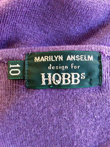 HOBBS DAMSON SILK & WOOL BLEND JUMPER SIZE 10
