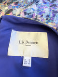 LK BENNETT SUSAN MULTI COLOURED DITSY PRINT SPECIAL OCCASION DRESS SIZE 12
