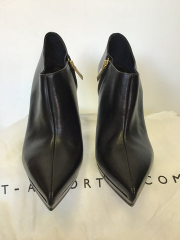BRAND NEW & OTHER STORIES BLACK LEATHER HIGH HEEL STILETTO SHOE/ BOOTS SIZE 5/38