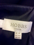 HOBBS BLACK FRILL TRIM SLEEVELESS PENCIL DRESS SIZE 14