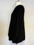 COS BLACK BOAT NECK 3/4 SLEEVE A LINE JUMPER SIZE M