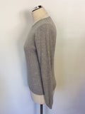 LOCHMERE LIGHT GREY CREW NECK LONG SLEEVE JUMPER SIZE 12